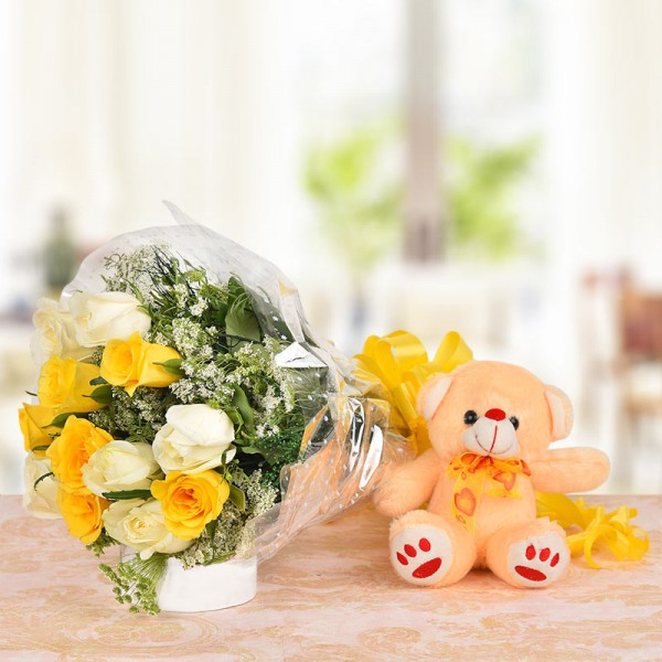 Mix Roses & Teddy